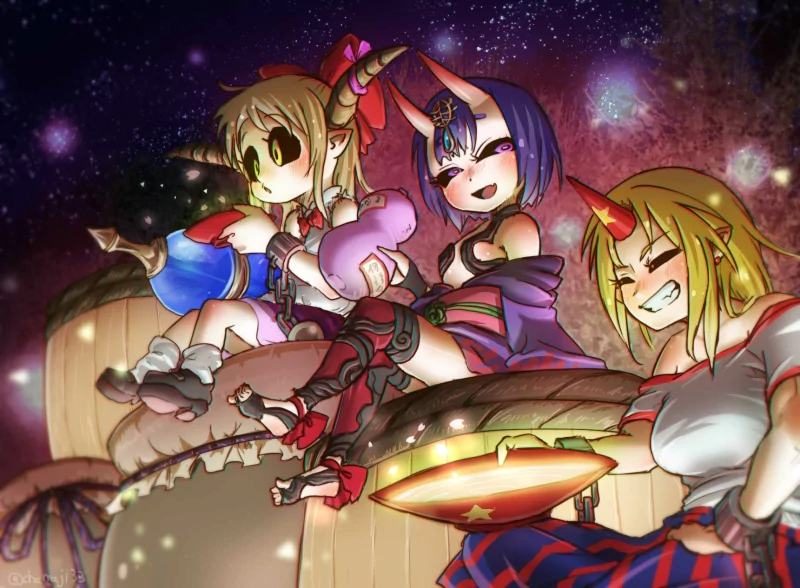 Suika Ibuki Yuugi Hoshiguma Touhou Fate/Grand Order Fate (Series) Shuten Dōji Anime crossover Image