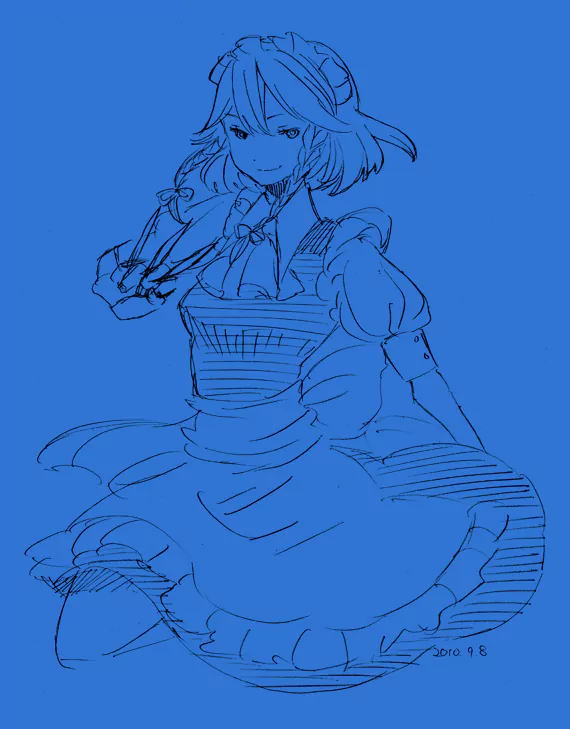 Sakuya Izayoi Anime Touhou Image