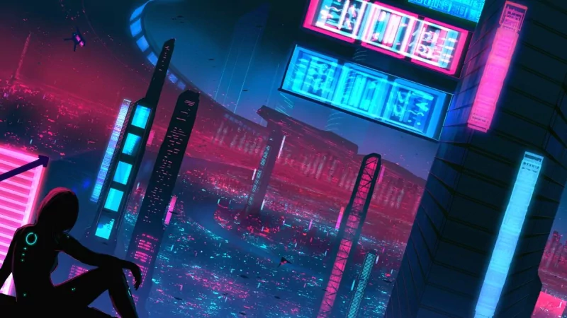 cityscape Sci Fi cyberpunk Image