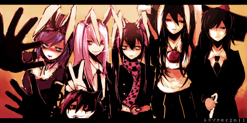 Hata-tan Kuma-hina Hatate Himekaidou Aya Shameimaru Utsuho Reiuji Reisen Udongein Inaba Nue Houjuu Hina Kagiyama Anime Touhou Image