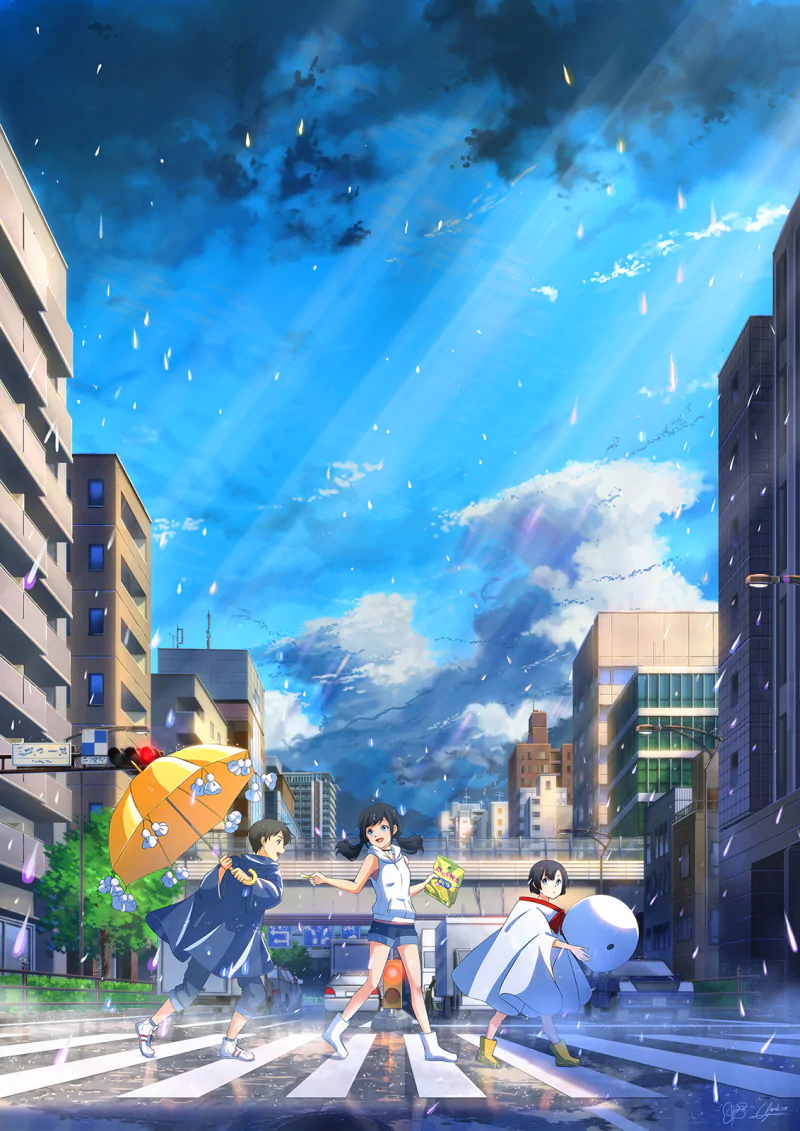Nagi Amano Hodaka Morishima Hina Amano Anime Weathering with You Image