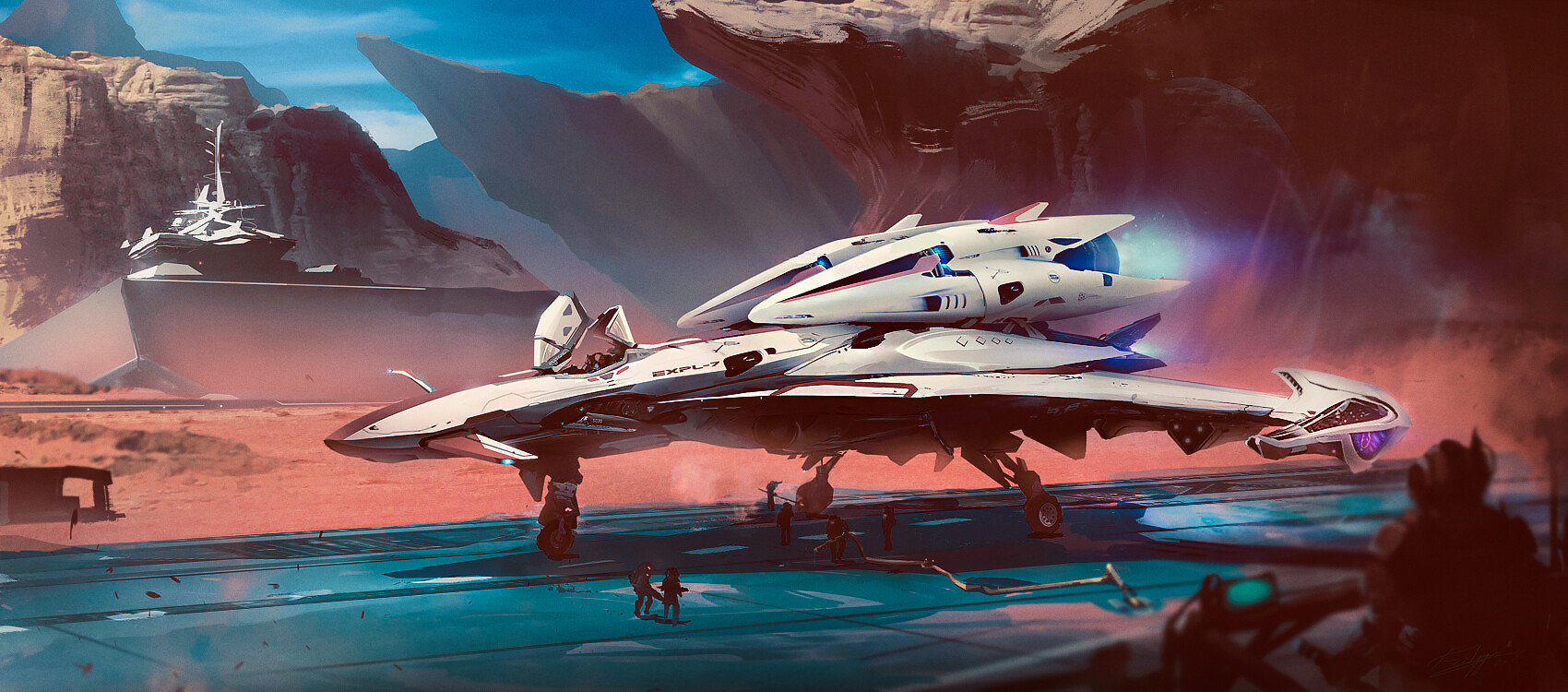 Spaceship Art by Thibault Girard