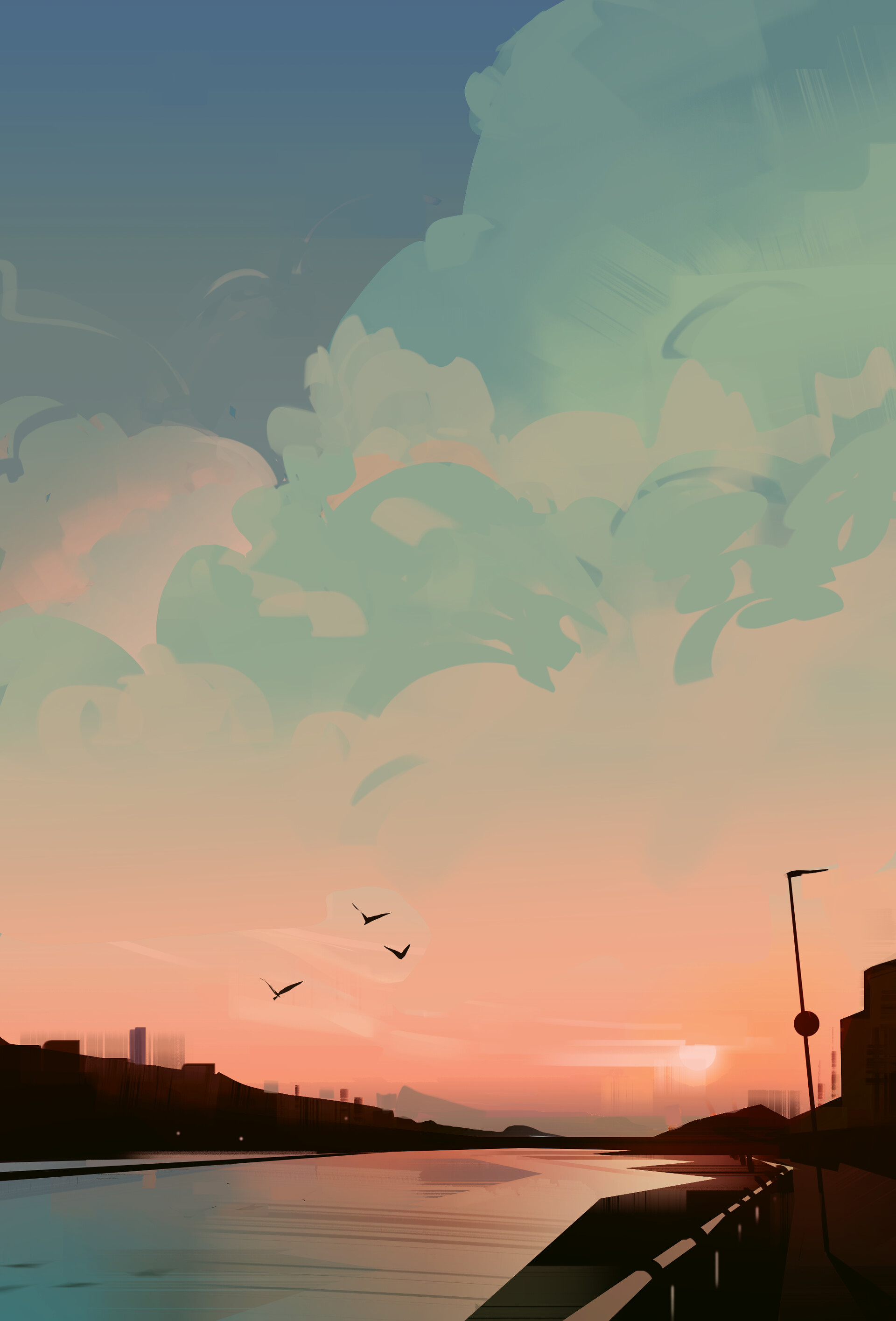 Artistic Sunset Art
