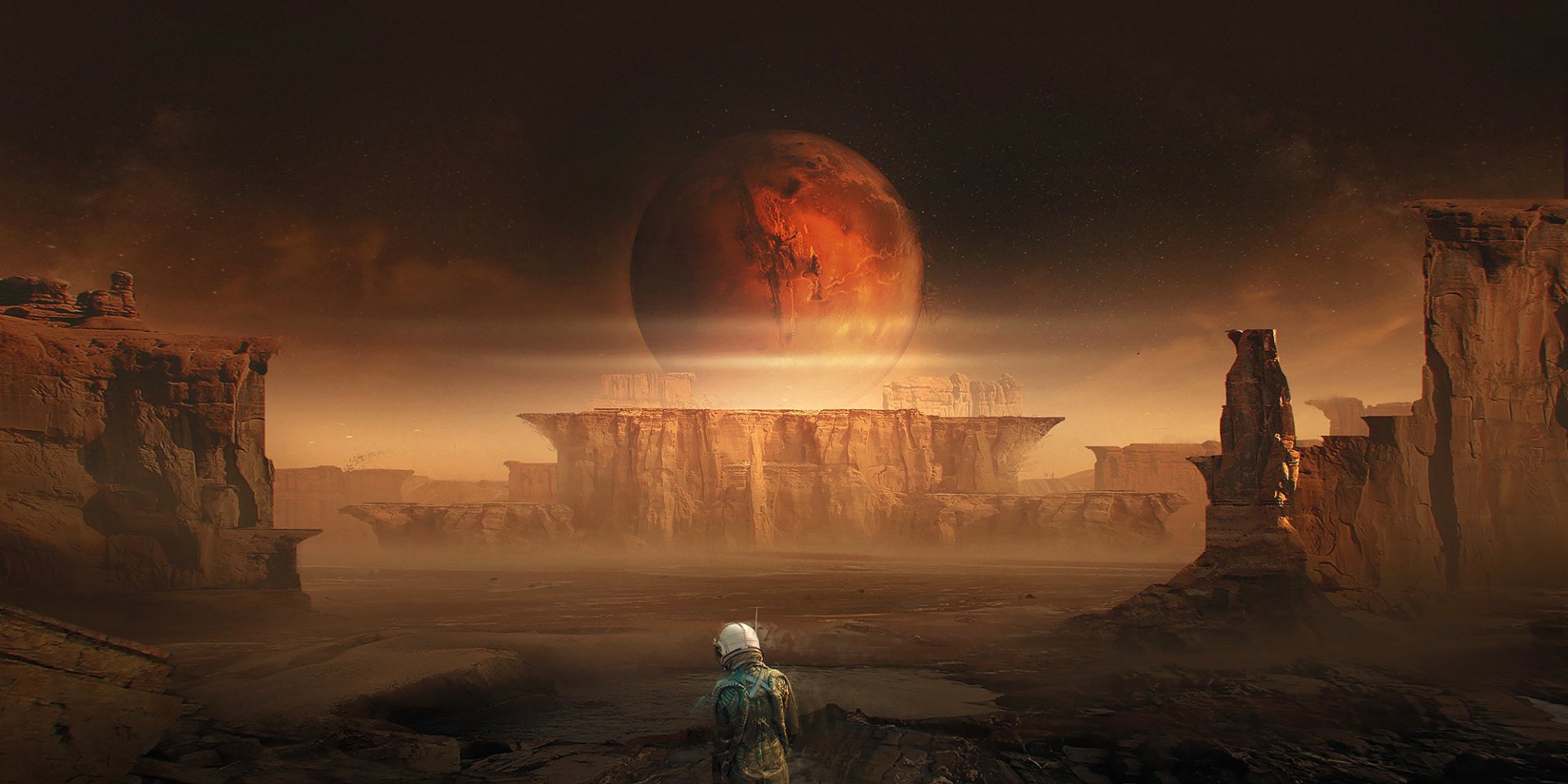 Download Astronaut Sci Fi Landscape Art