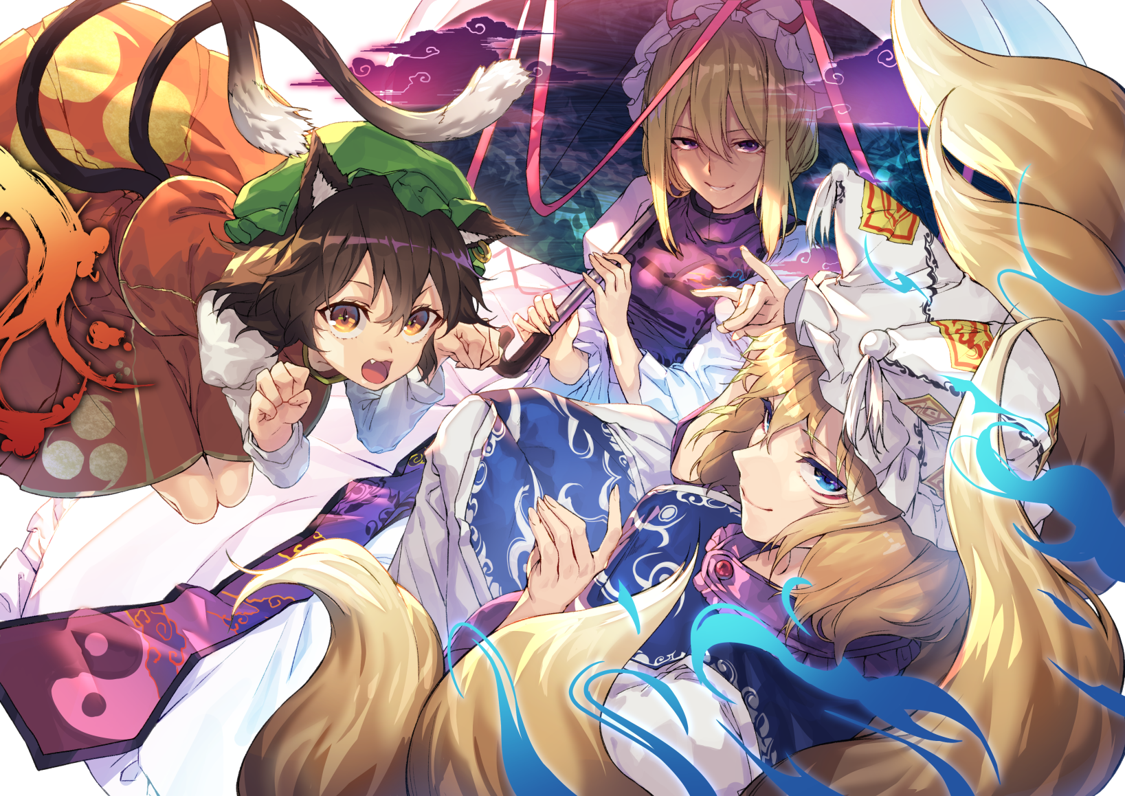 Download Yukari Yakumo Chen (Touhou) Ran Yakumo Anime Touhou Art