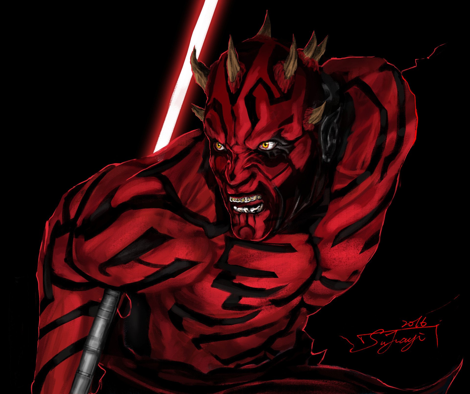 Download Darth Maul Sci Fi Star Wars Art