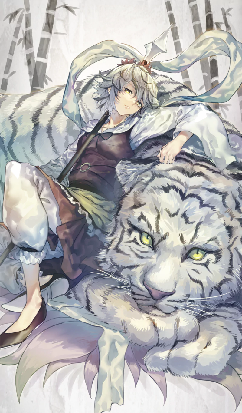 white tiger tiger Shou Toramaru Anime Touhou Image