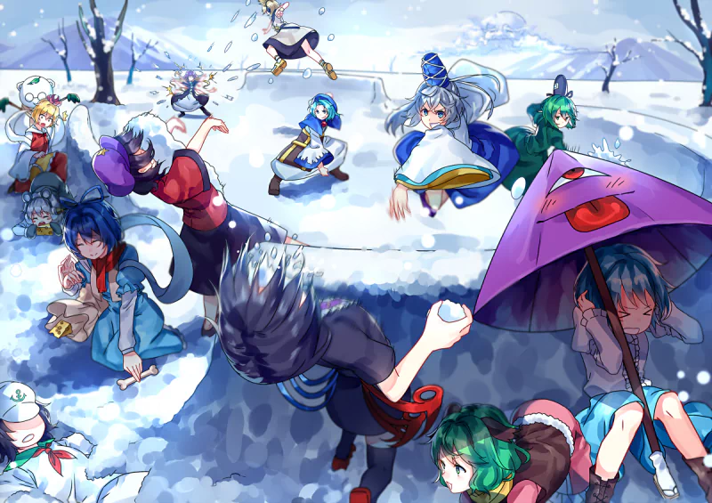 Ichirin Kumoi Nazrin (Touhou) Shou Toramaru Mamizou Futatsuiwa Toyosatomimi no Miko Byakuren Hijiri Soga no Tojiko Mononobe No Futo Yoshika Miyako Seiga Kaku Kogasa Tatara Kyouko Kasodani Minamitsu Murasa Nue Houjuu Anime Touhou Image