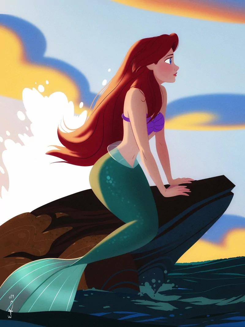 long hair sky blue eyes red hair The Little Mermaid mermaid Ariel (The Little Mermaid) movie The Little Mermaid (1989) Image