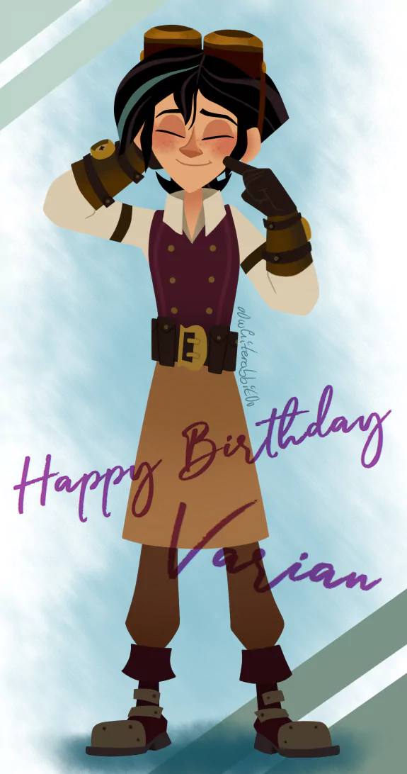 glove boots goggles smile Happy Birthday Tangled Varian (Tangled) TV Show Tangled: The Series Image