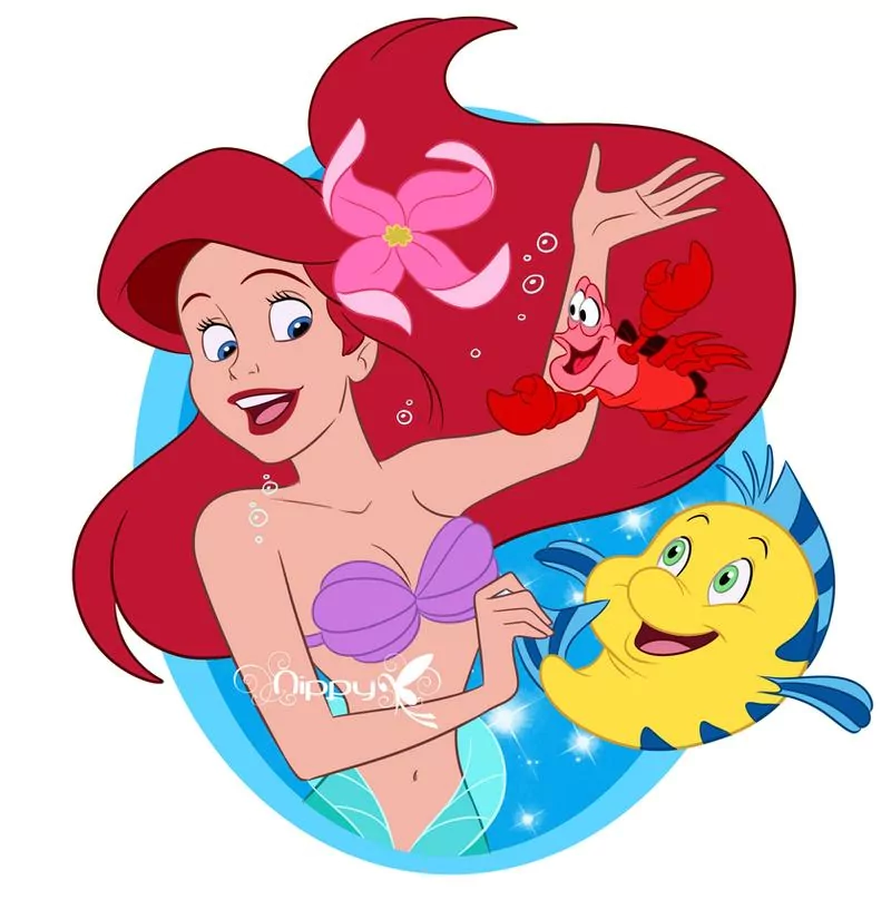 Sebastian (The Little Mermaid) crab mermaid The Little Mermaid Flounder (The Little Mermaid) Ariel (The Little Mermaid) movie The Little Mermaid (1989) Image