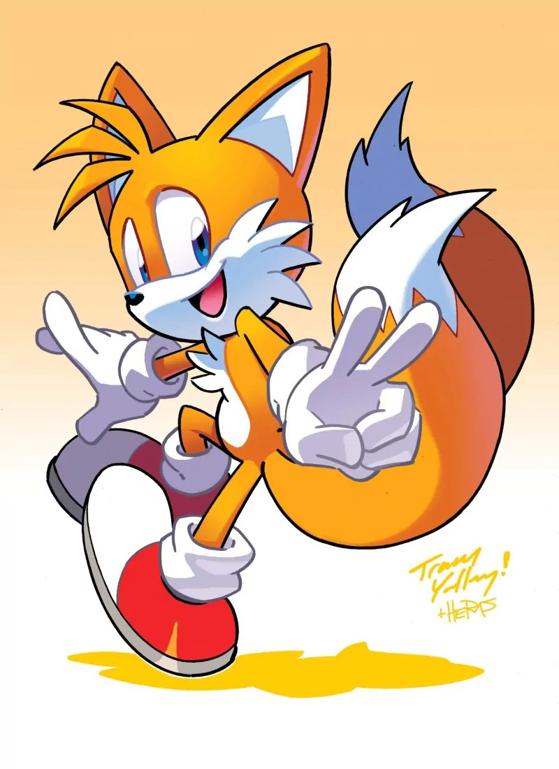 smile blue eyes fox Miles 'Tails' Prower video game Sonic the Hedgehog Image