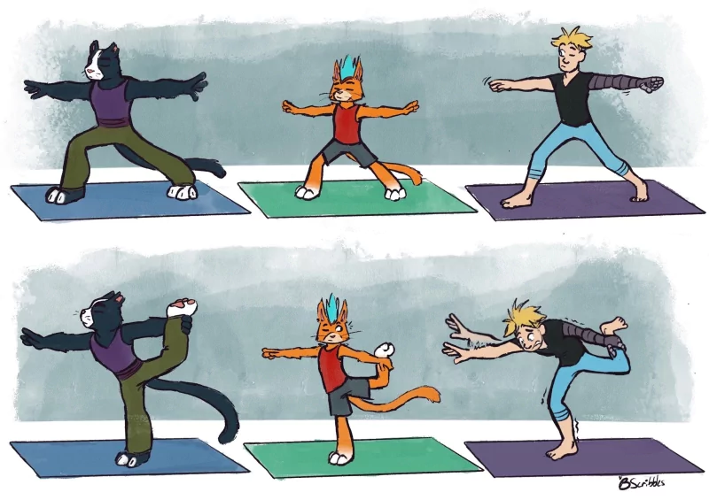 barefoot blonde yoga Little Cato (Final Space) Avocato (Final Space) Gary Goodspeed TV Show Final Space Image