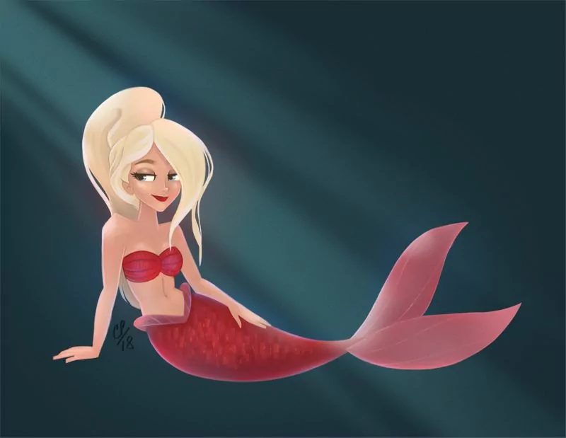 blonde The Little Mermaid mermaid Arista (The Little Mermaid) movie The Little Mermaid (1989) Image