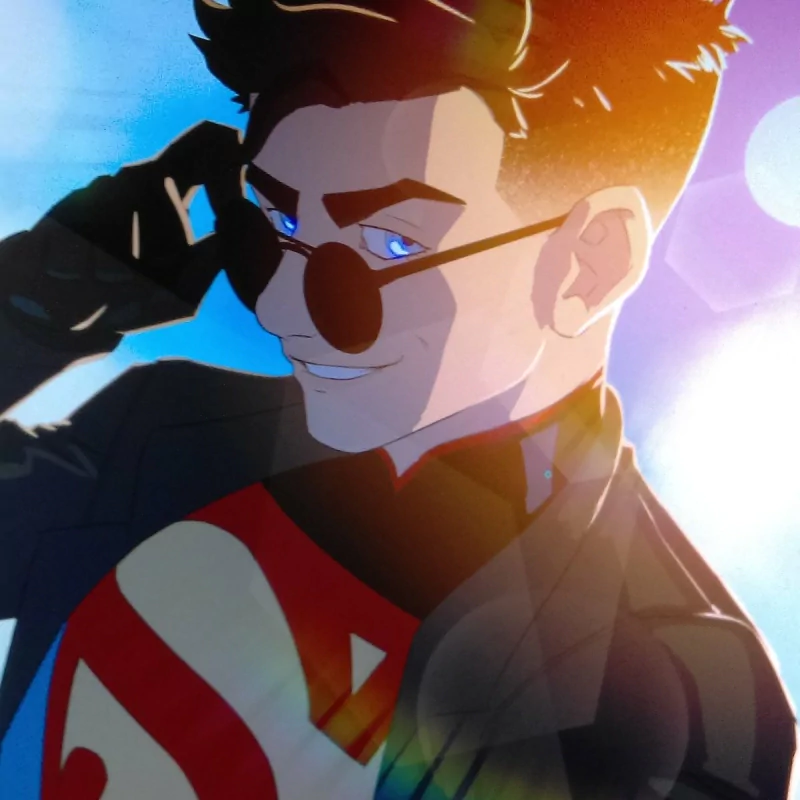 black hair smile blue eyes Conner Kent Superboy movie Reign of the Supermen Image