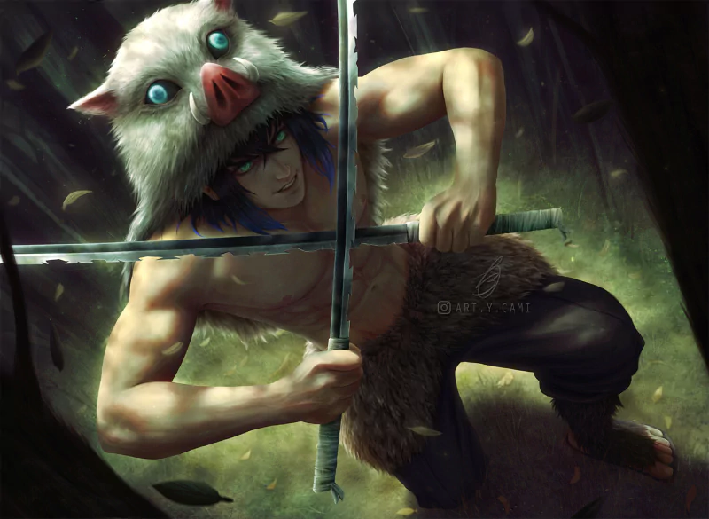 Inosuke Hashibira Anime Demon Slayer: Kimetsu no Yaiba Image