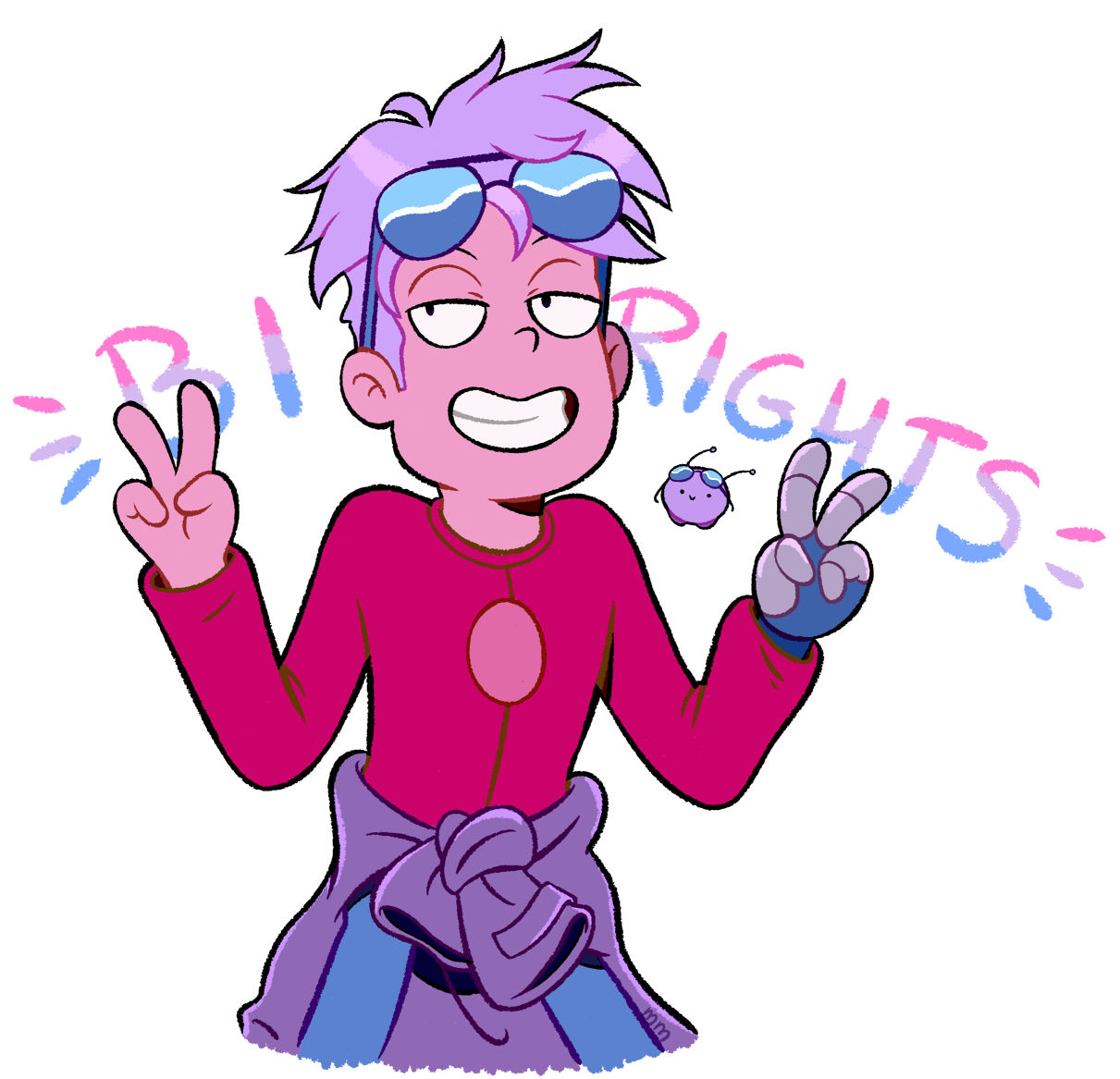 Download Peace Sign Glasses Smile Mooncake (Final Space) Gary Goodspeed TV Show Final Space Art