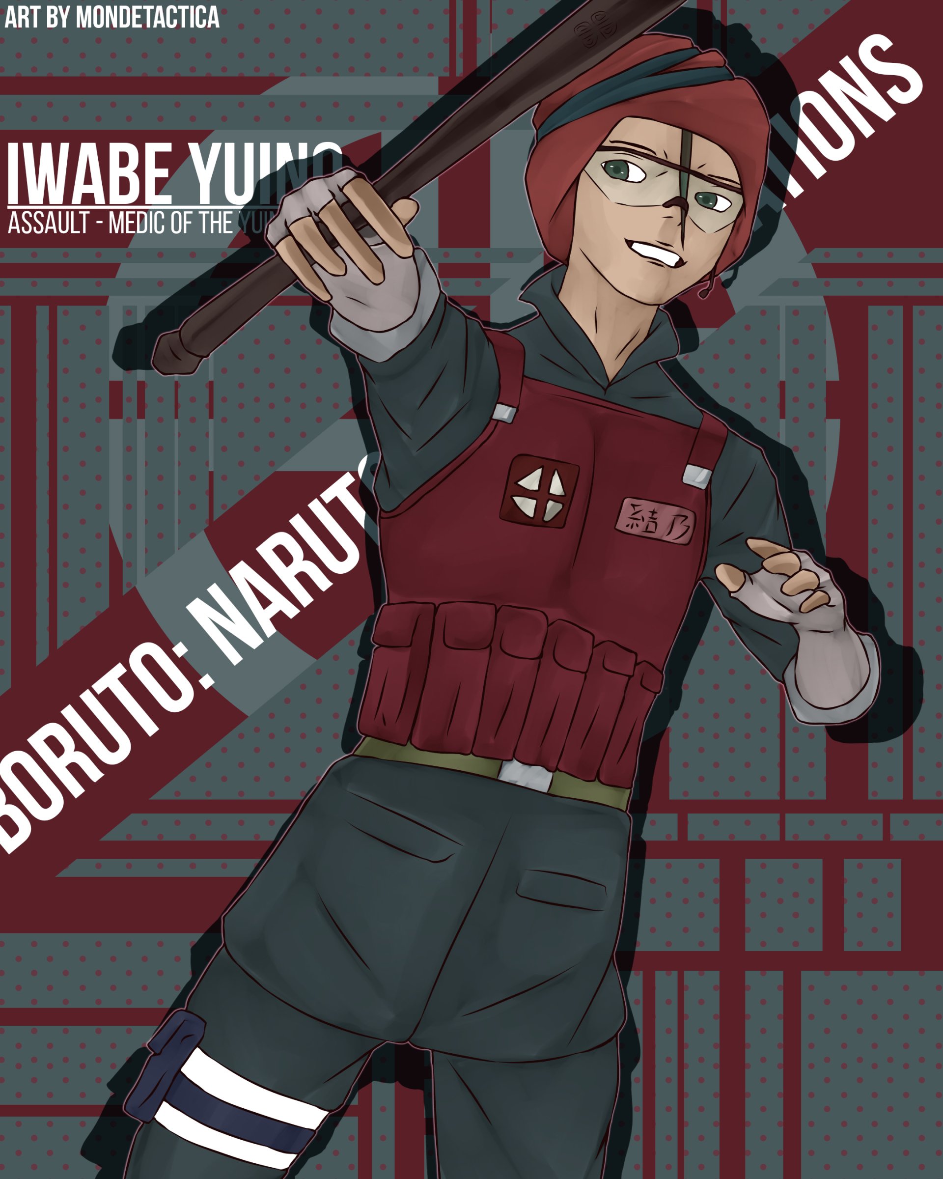 Download Iwabe Yuino Anime Boruto Art by mondetactica