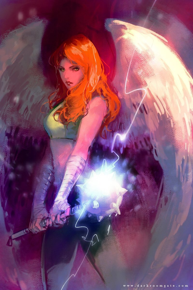 Download Wings DC Comics Red Hair Mace Hawkgirl (DC Comics) Shayera Hol Comic Hawkgirl Art