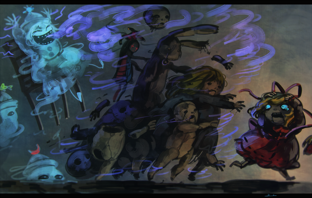 Download Clownpiece (Touhou) Medicine Melancholy Merlin Prismriver Lyrica Prismriver Lunasa Prismriver Anime Touhou Art