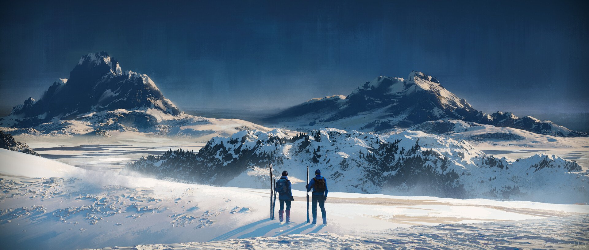 Download Mountain Snow Fantasy Landscape Fantasy Landscape Snowy Mountain Art