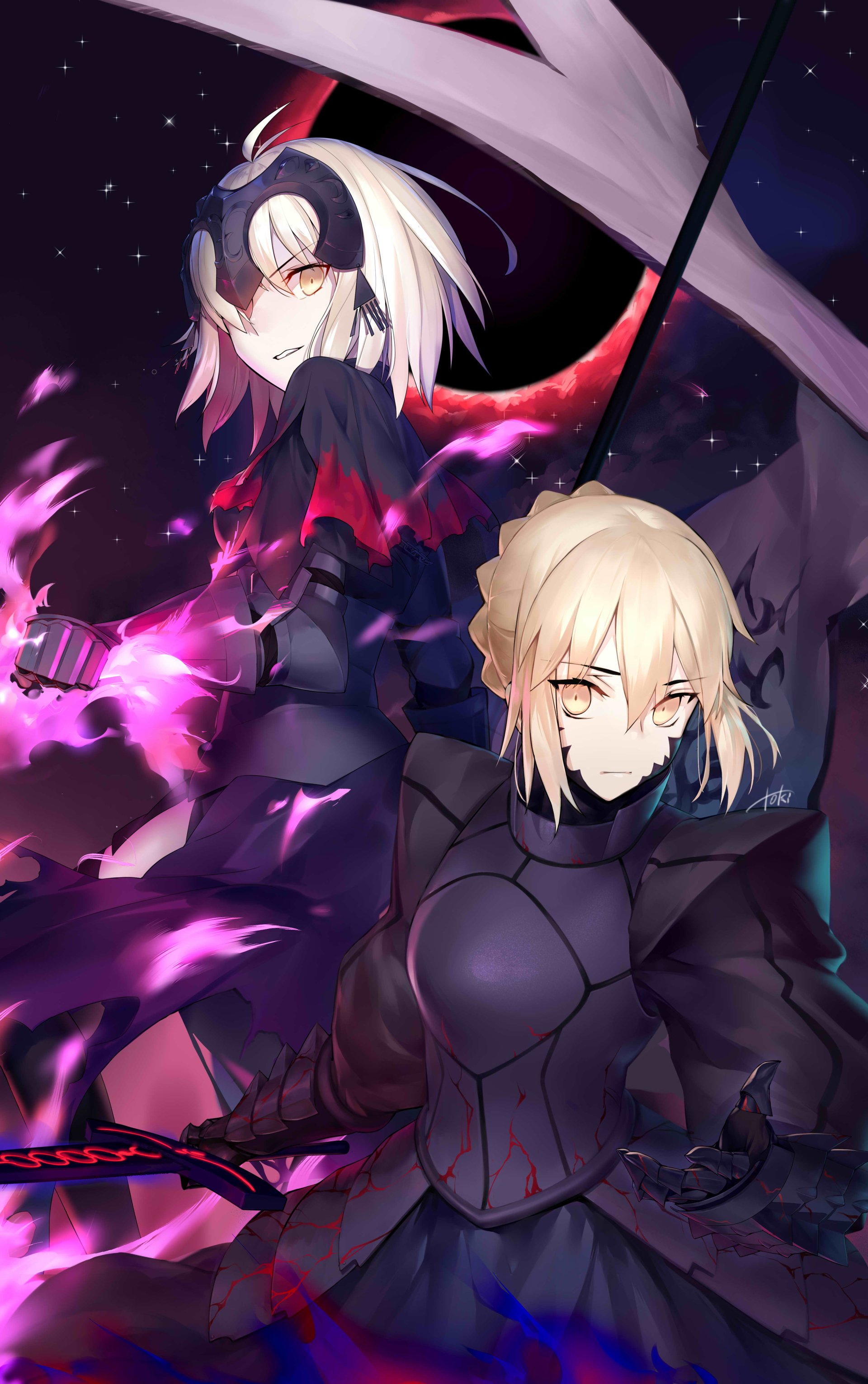 Download Saber Alter Artoria Pendragon (Alter) Avenger (Fate/Grand Order) Jeanne D'Arc Alter Anime Fate/Grand Order Art