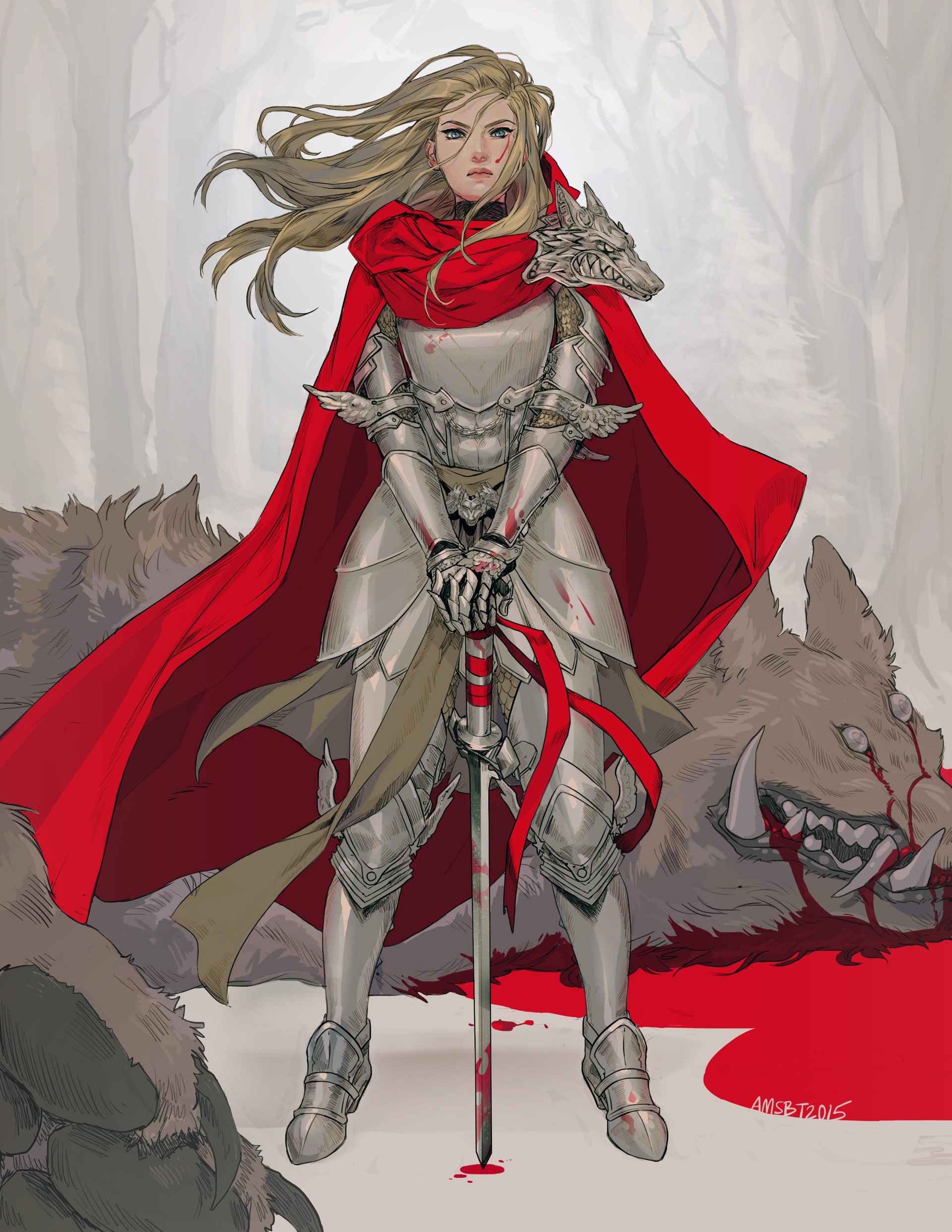 Download Knight Fantasy Woman Warrior Art