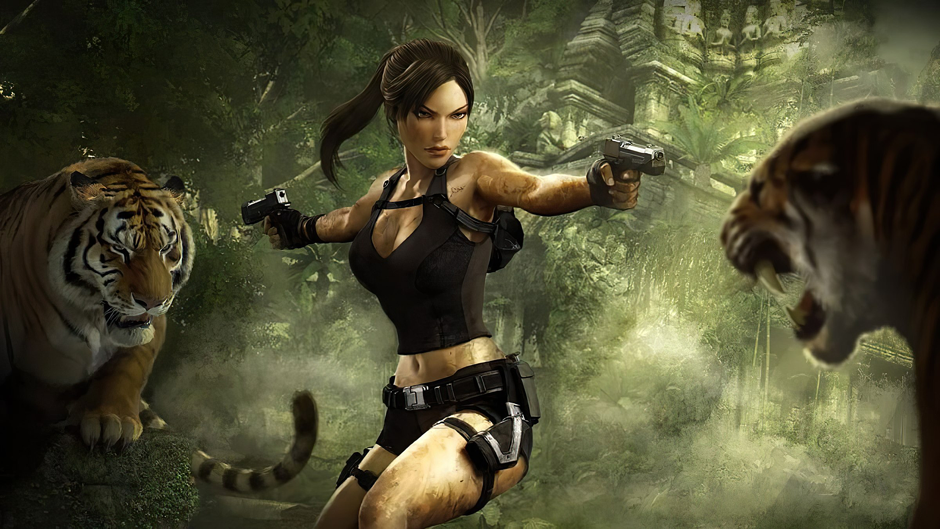 Download Tiger Lara Croft Video Game Tomb Raider: Underworld Art