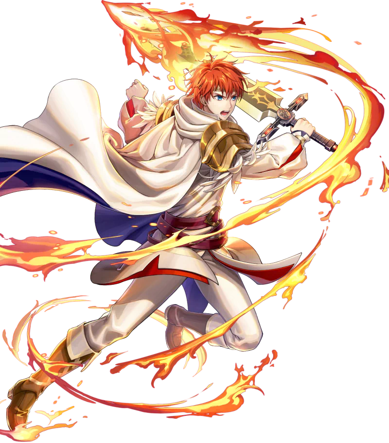 blue eyes sword red hair Eliwood (Fire Emblem) video game Fire Emblem Heroes Image