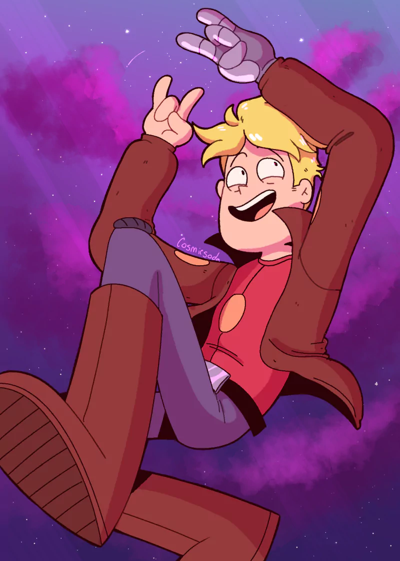 boots jacket blonde smile Gary Goodspeed TV Show Final Space Image