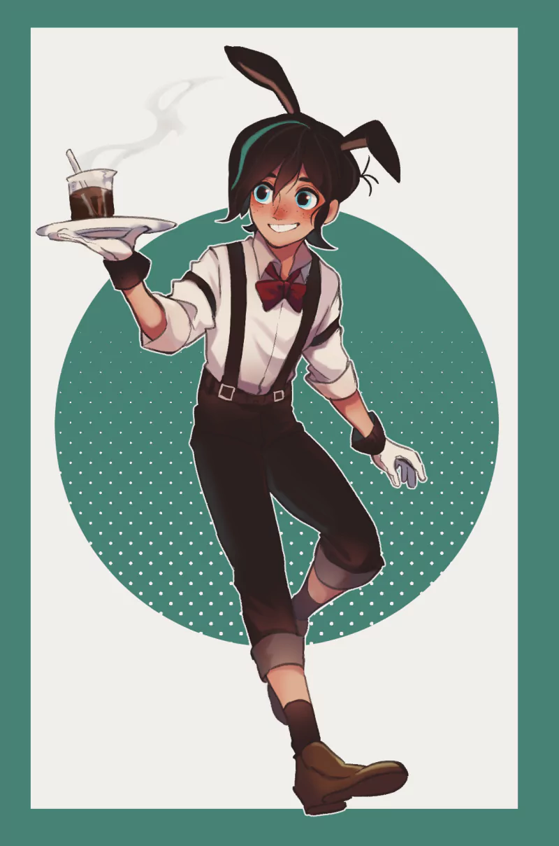 blue eyes drink smile bunny ears Tangled Varian (Tangled) TV Show Tangled: The Series Image
