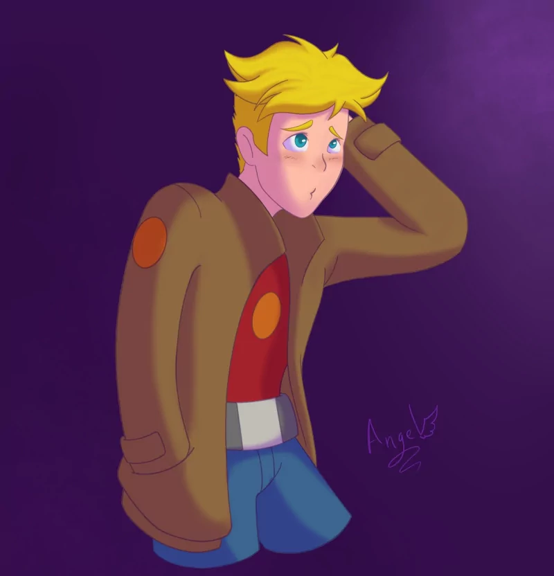 jacket blue eyes blonde Gary Goodspeed TV Show Final Space Image