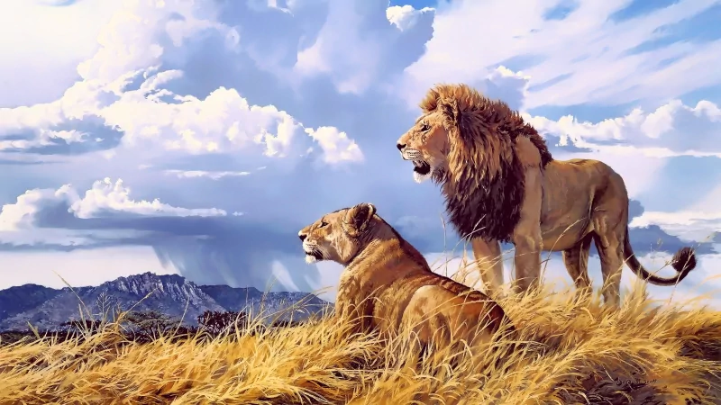  Lion and Lioness