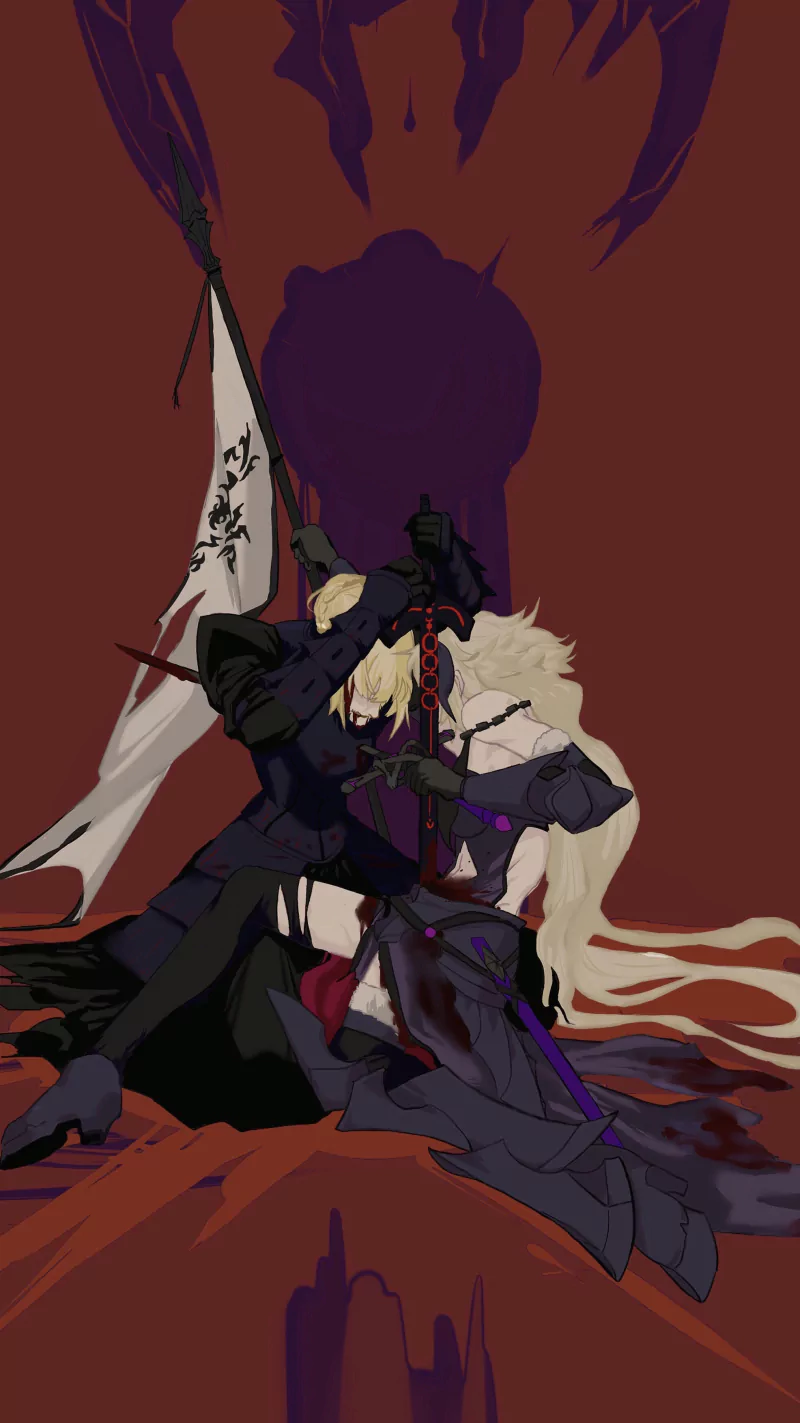 Saber Alter Artoria Pendragon (Alter) Avenger (Fate/Grand Order) Jeanne d'Arc Alter Anime Fate/Grand Order Image