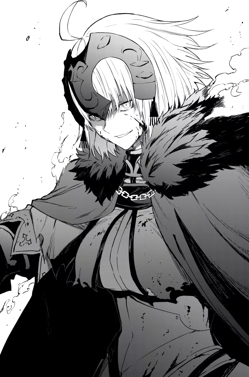 Black & White monochrome Avenger (Fate/Grand Order) Jeanne d'Arc Alter Anime Fate/Grand Order Black And White Anime Image