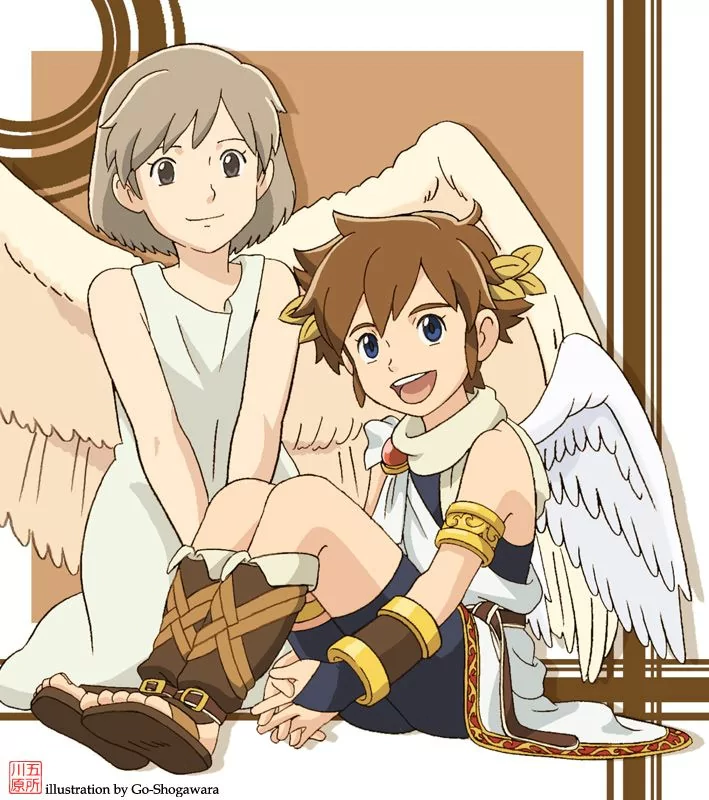 blue eyes wings smile angel Pit (Kid Icarus) video game Kid Icarus Image