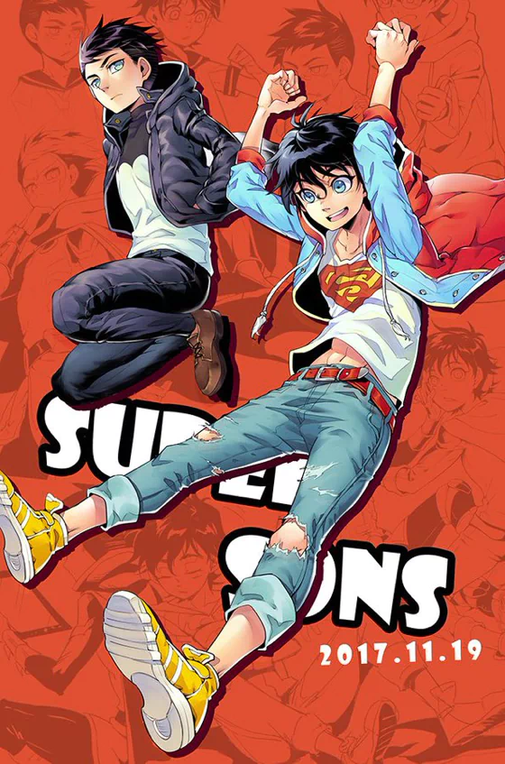 jeans jacket sneakers Robin (DC Comics) black hair Jon Kent Damian Wayne Superboy Comic Super-Sons Image