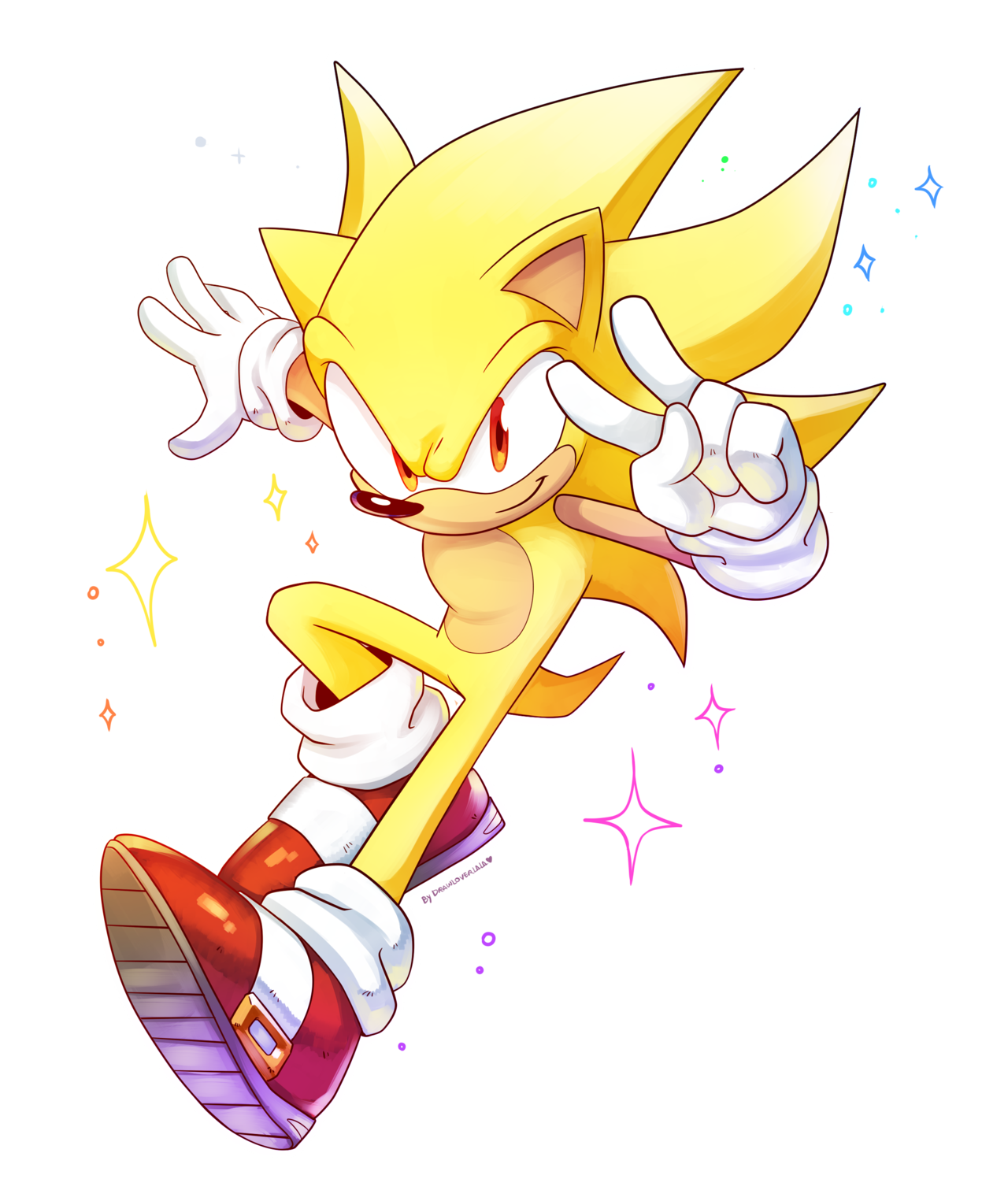 Sonic the Hedgehog Art by Drawloverlala
