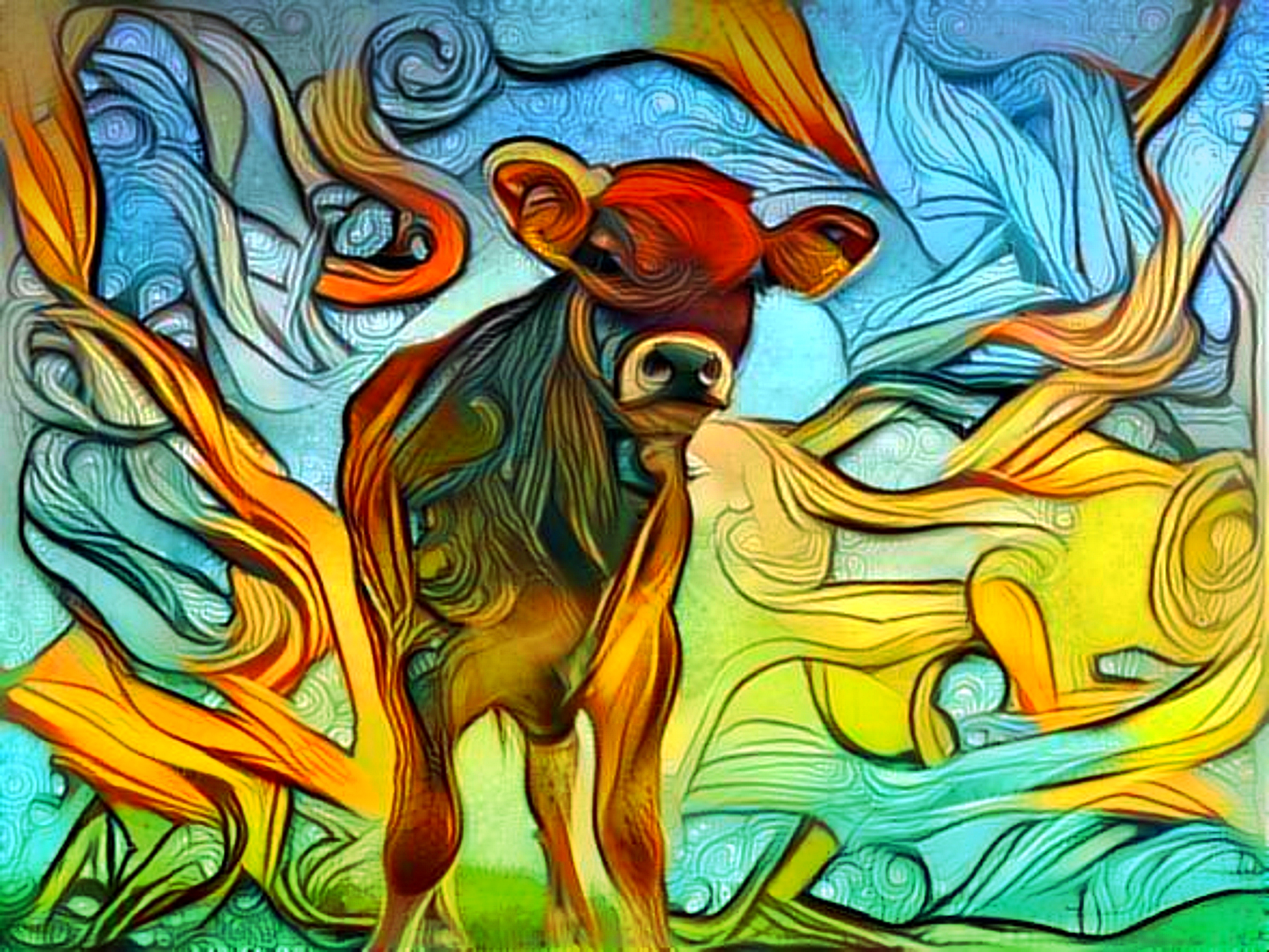A calf as art by NatureWorshiper