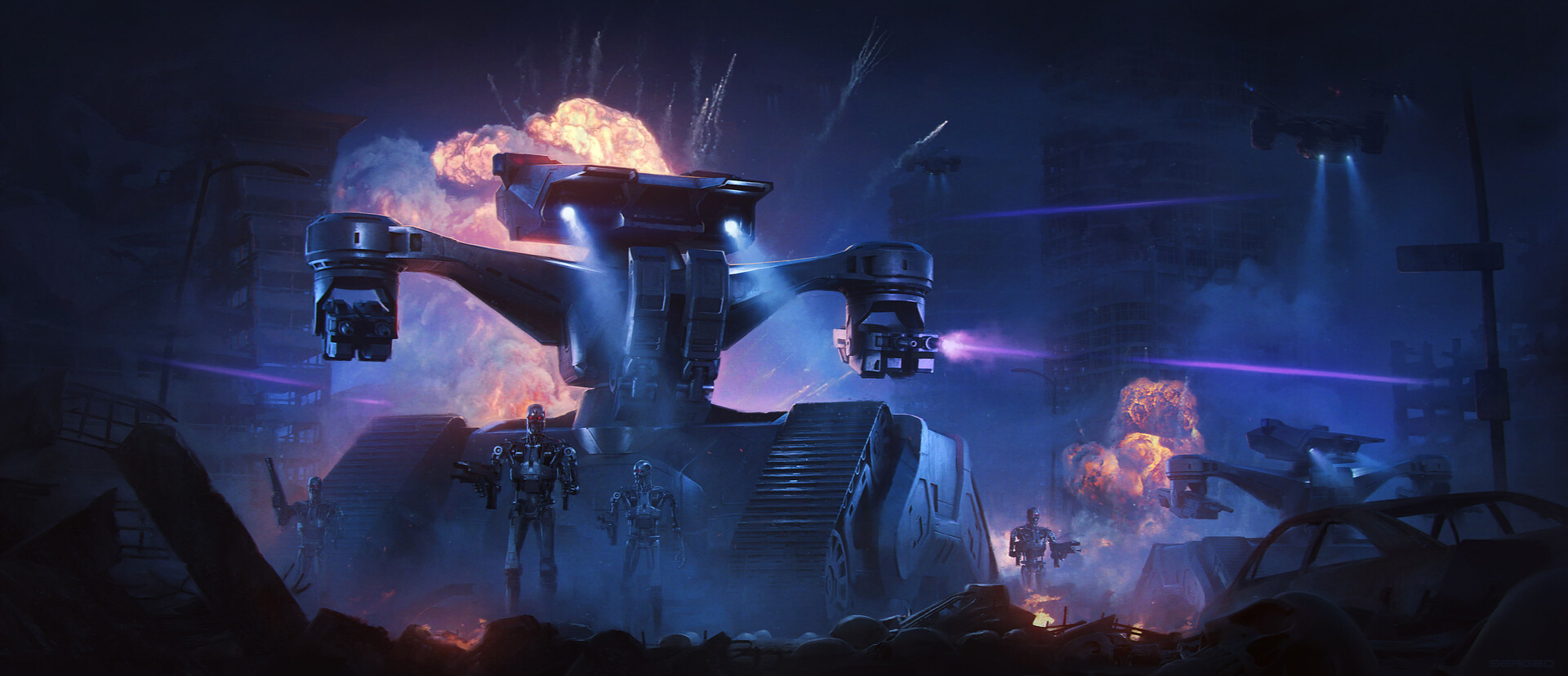 Sci Fi Terminator Art by Sergey Orlyansky