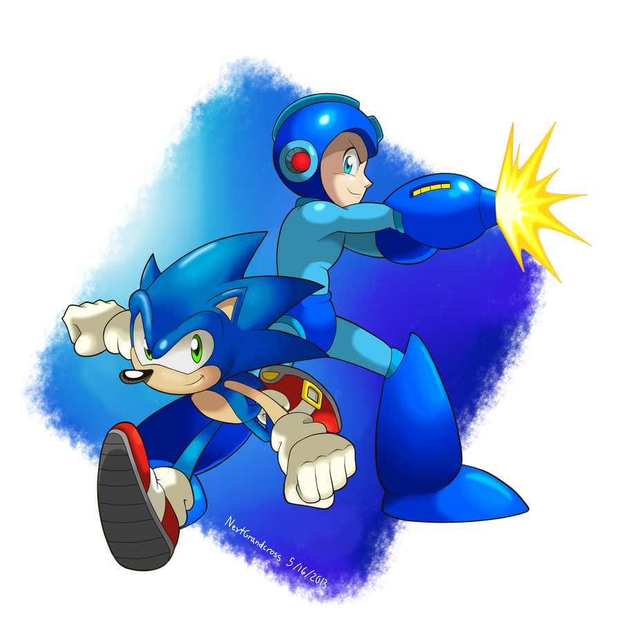 Sonic and Megaman by nextgrandcross