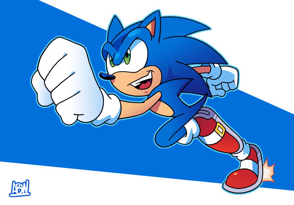 Sonic the Hedgehog Art by azureblueworld