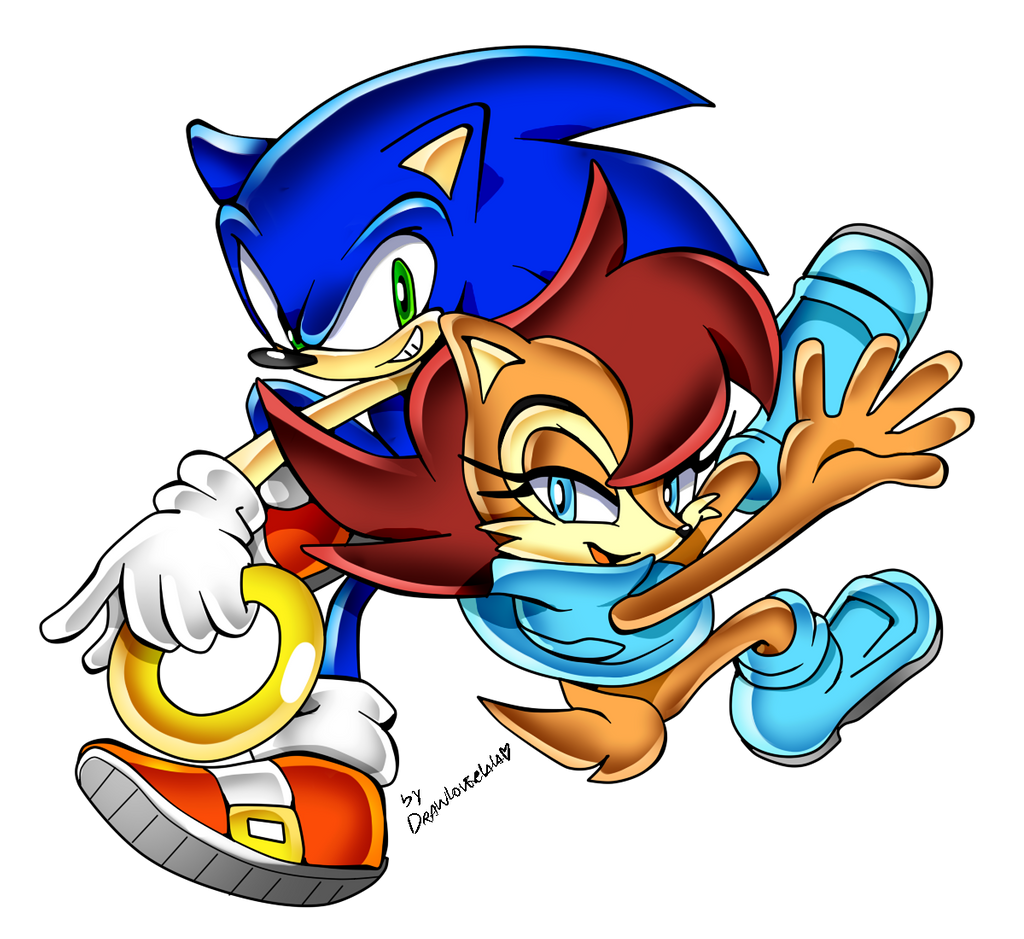 Sonic and Sally Adventure by Drawloverlala