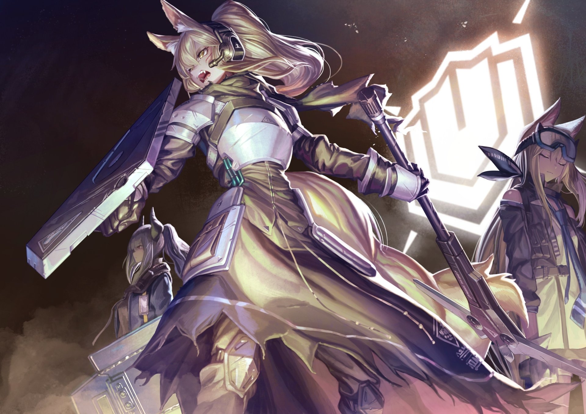 Download Cardigan (Arknights) Liskarm (Arknights) Nearl (ArKnights) Video Game Arknights Art