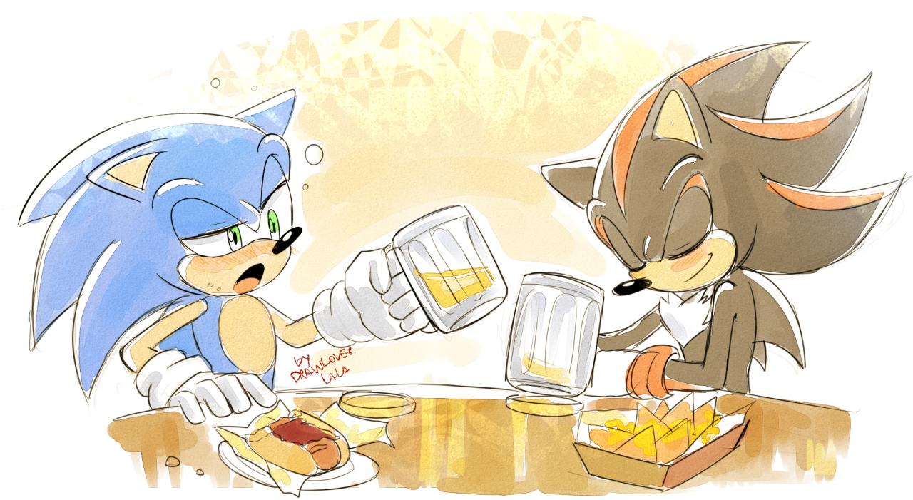 Download Green Eyes Beer Chili Dog Shadow The Hedgehog Video Game Sonic The Hedgehog Art