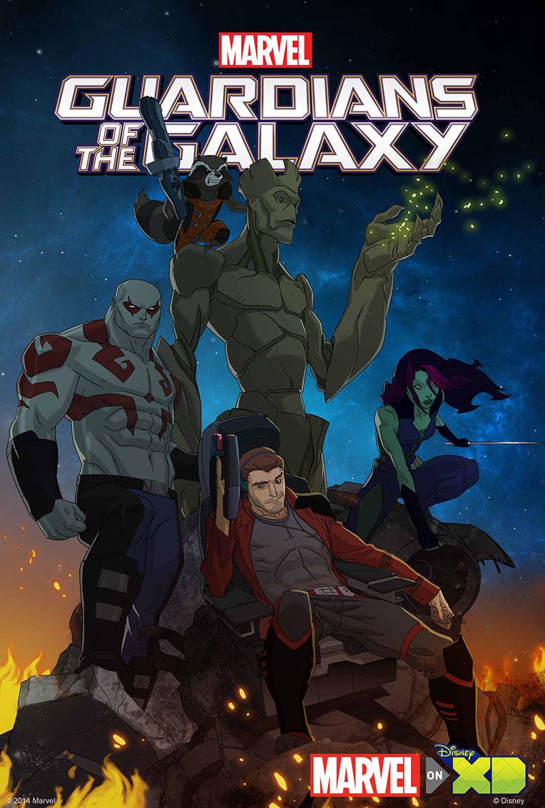 Download Rocket Raccoon Groot Drax The Destroyer Gamora Peter Quill Star Lord TV Show Marvel's Guardians Of The Galaxy Art