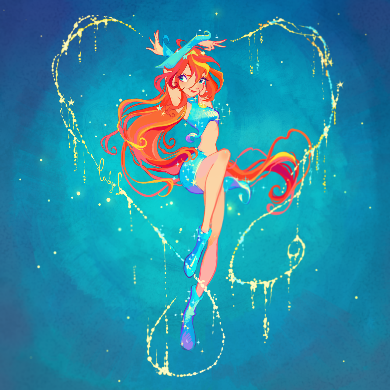 Download Red Hair Fairy Bloom (Winx Club) TV Show Winx Club Art