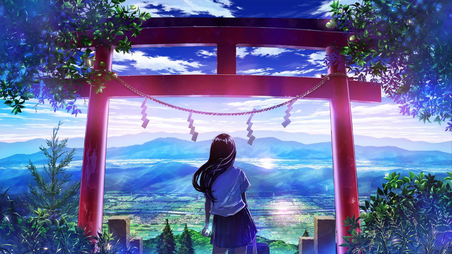 Download Torii Landscape Anime Original Anime Landscape Art