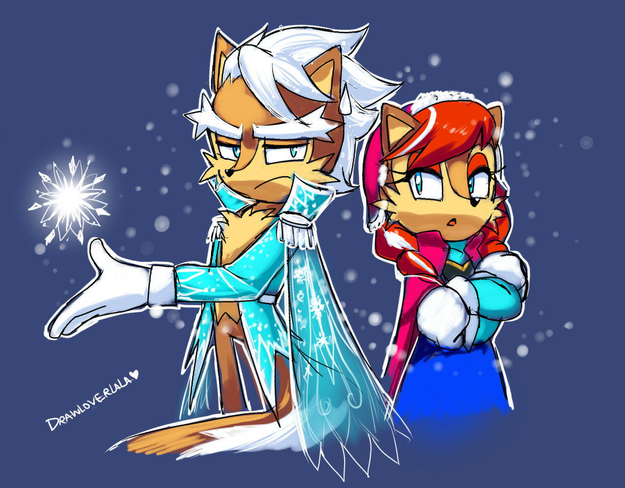 Download Frozen (Movie) Sally Acorn Elias Acorn Movie Crossover Art
