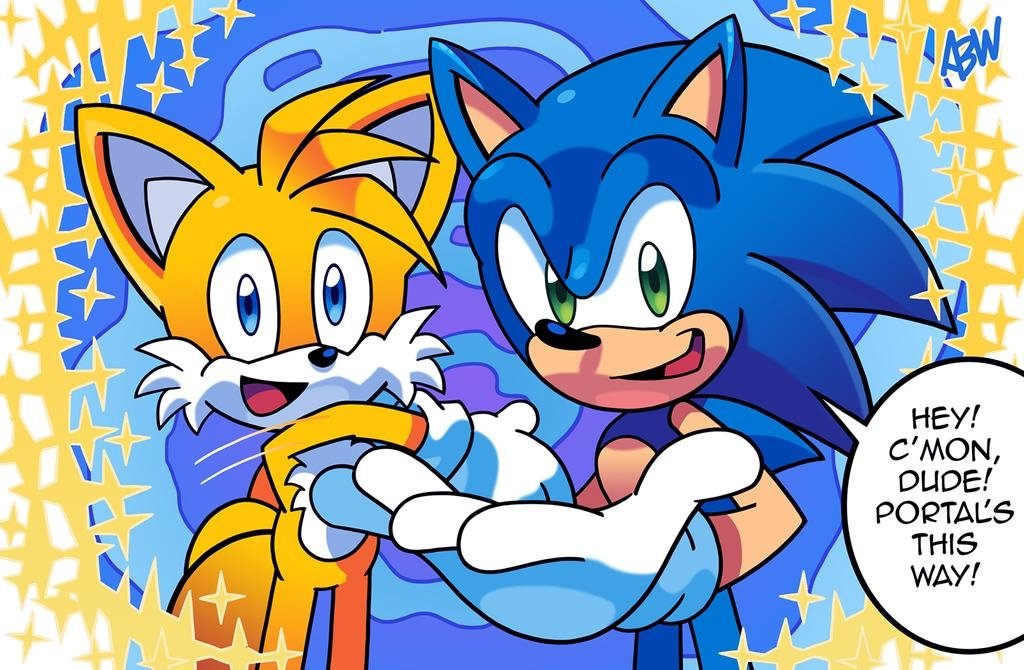 Download Green Eyes Blue Eyes Smile Miles 'Tails' Prower Comic Sonic The Hedgehog Art